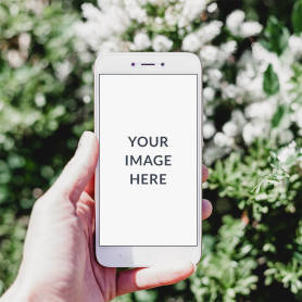 Mock up phone Instagram post template