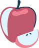Drawn Apple Slice