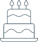 Sparse Tall Birthday Cake