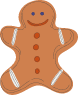 Smiling Gingerbread Man